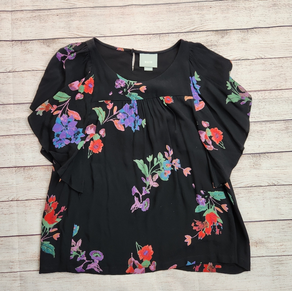 Maeve Flutter sleeve blouse medium